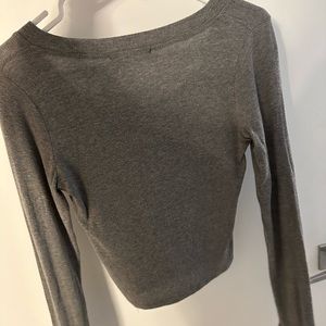 Cropped long sleeve ribbed brandy Melville shirt